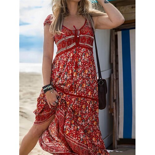 Women's Sundress Midi Dress Blue Purple Orange Short Sleeve Floral Print Spring Summer V Neck S M L XL XXL 3XL
Women's Sundress Midi Dress Blue Purple Orange Short Sleeve Floral Print Spring Summer V Neck S M L XL XXL 3XL
