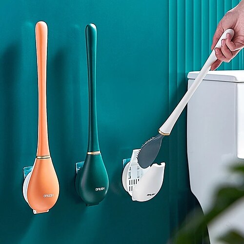 Silicone Brush Head Toilet Brush Wall-Mounted Automatic Opening And Closing Bathroom Cleaning Brush Set No Dead Corner Wash Gift for Family
Silicone Brush Head Toilet Brush Wall-Mounted Automatic Opening And Closing Bathroom Cleaning Brush Set No Dead Corner Wash Gift for Family
