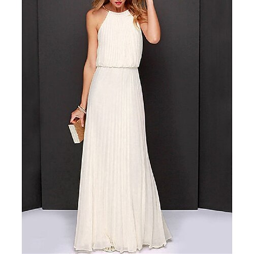 dame festkjole svingkjole hvit kjole lang kjole maxi kjole svart rosa vin ermeløs ren farge rynket vår sommer halter neck helg s m l xl
dame festkjole svingkjole hvit kjole lang kjole maxi kjole svart rosa vin ermeløs ren farge rynket vår sommer halter neck helg s m l xl