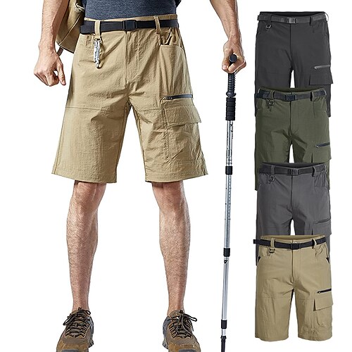 Men's Cargo Shorts Hiking Shorts Solid Color Summer Outdoor 10 Loose Quick Dry Multi Pockets Breathable Soft Nylon Knee Length Zipper Pocket Elastic Waist Shorts Grey Khaki Green Black Hunting
Men's Cargo Shorts Hiking Shorts Solid Color Summer Outdoor 10 Loose Quick Dry Multi Pockets Breathable Soft Nylon Knee Length Zipper Pocket Elastic Waist Shorts Grey Khaki Green Black Hunting
