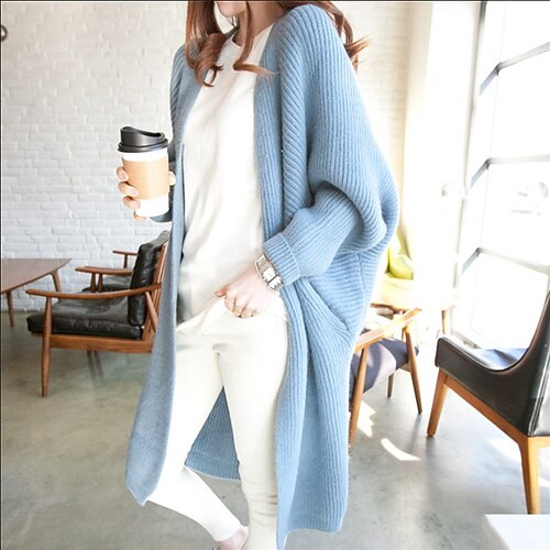 Women's Casual Jacket Warm Street Casual Daily Casual Daily Knit Open Front Turndown Casual Street Style Plain Regular Fit Outerwear Long Sleeve Winter Fall Light Blue S M L XL XXL 3XL
Women's Casual Jacket Warm Street Casual Daily Casual Daily Knit Open Front Turndown Casual Street Style Plain Regular Fit Outerwear Long Sleeve Winter Fall Light Blue S M L XL XXL 3XL