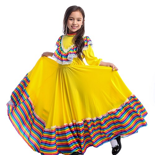 Kids Little Girls' Dress Striped colour A Line Dress Daily Patchwork Lace Trims Yellow Asymmetrical 3/4 Length Sleeve Beautiful Cute Dresses Spring Summer Regular Fit 2-8 Years
Kids Little Girls' Dress Striped colour A Line Dress Daily Patchwork Lace Trims Yellow Asymmetrical 3/4 Length Sleeve Beautiful Cute Dresses Spring Summer Regular Fit 2-8 Years