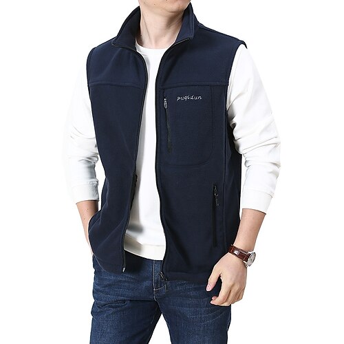 Men's Fishing Vest Hiking Fleece Vest Outerwear Winter Jacket Coat Outdoor Thermal Warm Windproof Fleece Lining Quick Dry Autumn / Fall Winter Fleece Navy Gray Black Hunting Fishing Climbing
Men's Fishing Vest Hiking Fleece Vest Outerwear Winter Jacket Coat Outdoor Thermal Warm Windproof Fleece Lining Quick Dry Autumn / Fall Winter Fleece Navy Gray Black Hunting Fishing Climbing