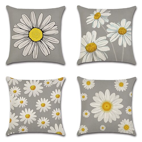 Floral Double Side Cushion Cover 4PC Soft Square Throw Pillow Cover Faux Linen Cushion Case Pillowcase Superior Quality Machine Washable Outdoor Cushion for Sofa Couch Bed Chair
Floral Double Side Cushion Cover 4PC Soft Square Throw Pillow Cover Faux Linen Cushion Case Pillowcase Superior Quality Machine Washable Outdoor Cushion for Sofa Couch Bed Chair