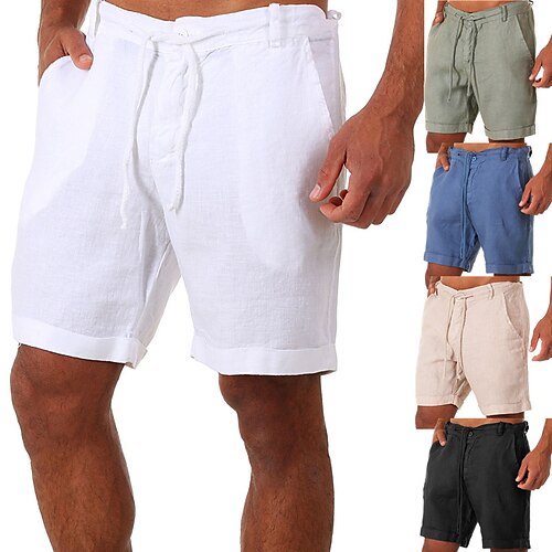 Men's Linen Yoga Shorts Shorts Drawstring Bottoms Bermuda Shorts Quick Dry Solid Color White Black Blue Casual Yoga Fitness Gym Workout Summer Sports Activewear Micro-elastic Loose / Athleisure
Men's Linen Yoga Shorts Shorts Drawstring Bottoms Bermuda Shorts Quick Dry Solid Color White Black Blue Casual Yoga Fitness Gym Workout Summer Sports Activewear Micro-elastic Loose / Athleisure