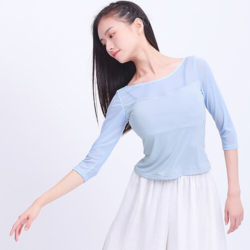 Activewear Top Solid Splicing Women's Training Performance 3/4 Length Sleeve High Polyester
Activewear Top Solid Splicing Women's Training Performance 3/4 Length Sleeve High Polyester