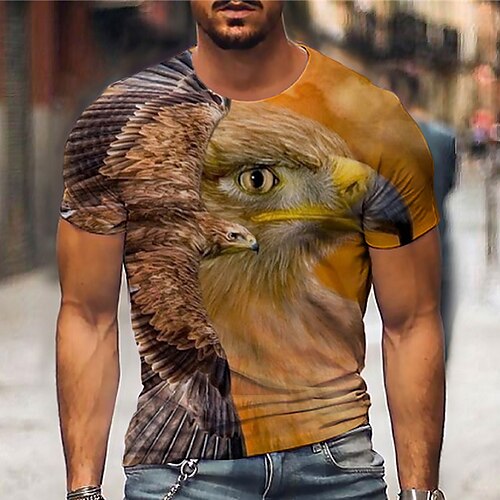 Men's T shirt Tee Shirt Tee Graphic Prints Eagle Crew Neck Brown 3D Print Daily Holiday Short Sleeve Print Clothing Apparel Designer Casual Big and Tall / Summer / Summer
Men's T shirt Tee Shirt Tee Graphic Prints Eagle Crew Neck Brown 3D Print Daily Holiday Short Sleeve Print Clothing Apparel Designer Casual Big and Tall / Summer / Summer