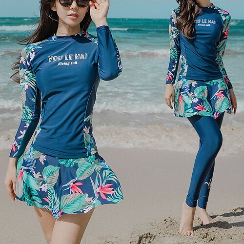 Women's Rash guard Swimsuit UPF50 Quick Dry Long Sleeve Swimwear Bathing Suit 3-Piece Swimming Diving Surfing Water Sports Floral Spring Summer Autumn
Women's Rash guard Swimsuit UPF50 Quick Dry Long Sleeve Swimwear Bathing Suit 3-Piece Swimming Diving Surfing Water Sports Floral Spring Summer Autumn