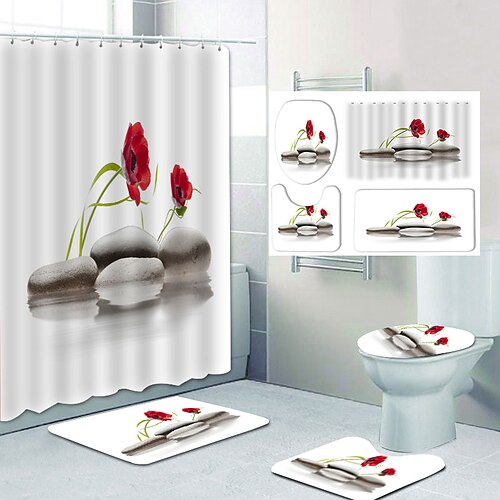 SPA Water Flower Pattern Printing Bathroom Shower Curtain Leisure Toilet Four-Piece Design
SPA Water Flower Pattern Printing Bathroom Shower Curtain Leisure Toilet Four-Piece Design