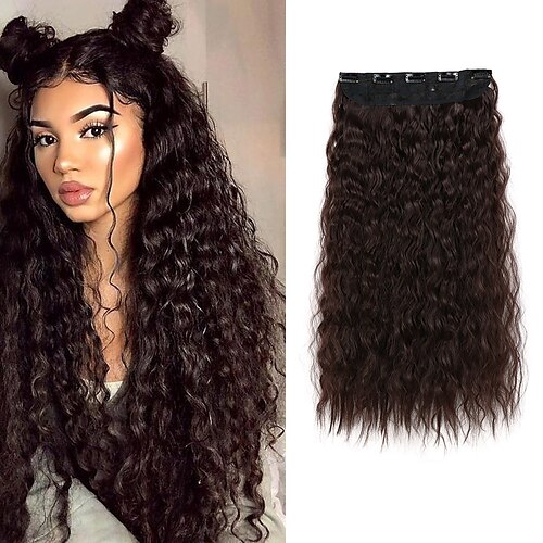 Clip in Extensions Synthetic Hair for Women Corn Wave Black/Blonde/Brown 1pcs with 5clips
Clip in Extensions Synthetic Hair for Women Corn Wave Black/Blonde/Brown 1pcs with 5clips