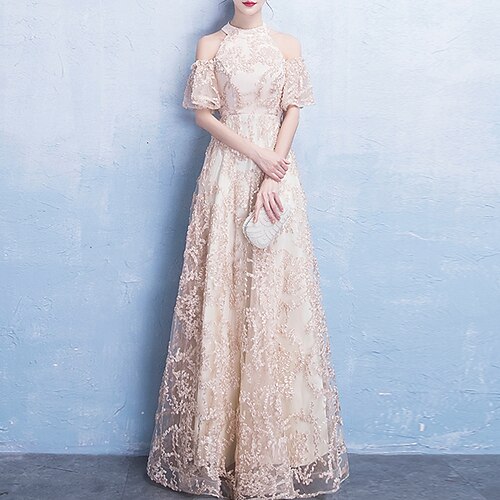 A-Line Evening Dresses Minimalist Dress Party Wear Floor Length Short Sleeve Jewel Neck Tulle with Embroidery 2022 / Formal Evening
A-Line Evening Dresses Minimalist Dress Party Wear Floor Length Short Sleeve Jewel Neck Tulle with Embroidery 2022 / Formal Evening
