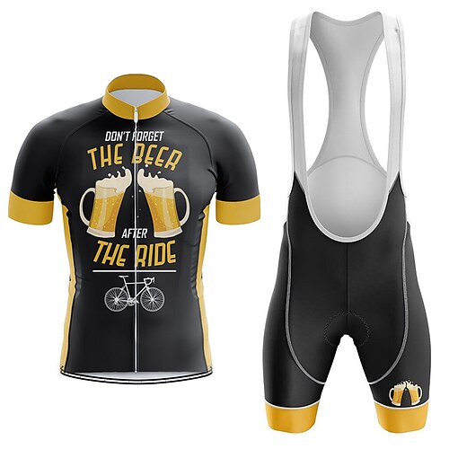 21Grams Men's Cycling Jersey with Bib Shorts Short Sleeve Mountain Bike MTB Road Bike Cycling Black Graphic Bike Clothing Suit 3D Pad Breathable Quick Dry Back Pocket Polyester Spandex Sports Graphic
21Grams Men's Cycling Jersey with Bib Shorts Short Sleeve Mountain Bike MTB Road Bike Cycling Black Graphic Bike Clothing Suit 3D Pad Breathable Quick Dry Back Pocket Polyester Spandex Sports Graphic