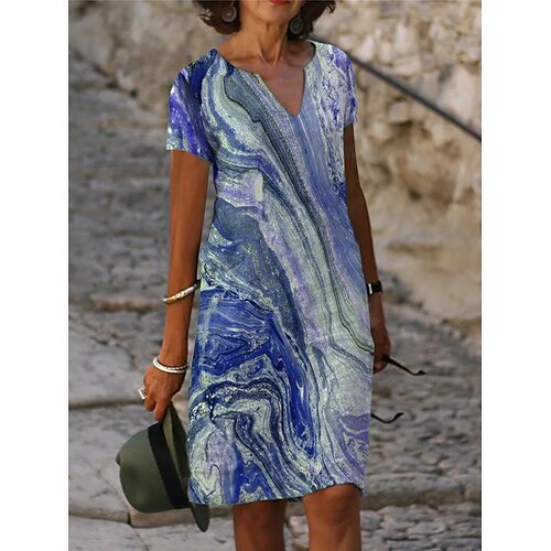 Robe mi-longue Femme Robe Droite Manche Courte Eté Printemps - Décontractées Imprimer Tie Dye Col V 2023 Bleu Bleu clair S M L XL XXL 3XL
Robe mi-longue Femme Robe Droite Manche Courte Eté Printemps - Décontractées Imprimer Tie Dye Col V 2023 Bleu Bleu clair S M L XL XXL 3XL