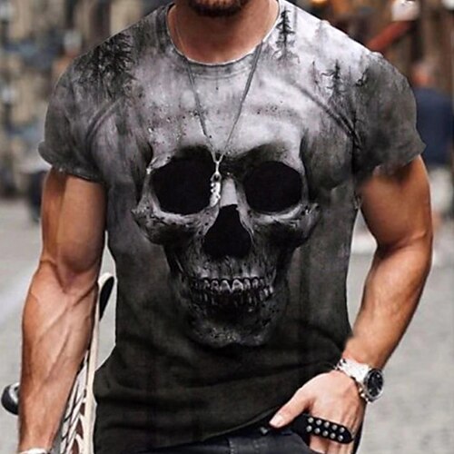 Men's T shirt Tee Shirt Tee Graphic Skull Crew Neck Gray 3D Print Plus Size Casual Daily Short Sleeve Clothing Apparel Basic Designer Slim Fit Big and Tall / Summer / Summer
Men's T shirt Tee Shirt Tee Graphic Skull Crew Neck Gray 3D Print Plus Size Casual Daily Short Sleeve Clothing Apparel Basic Designer Slim Fit Big and Tall / Summer / Summer