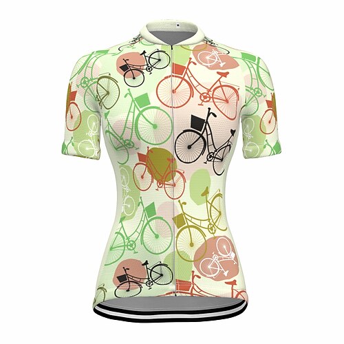 21Grams Women's Cycling Jersey Short Sleeve Bike Top with 3 Rear Pockets Mountain Bike MTB Road Bike Cycling Breathable Quick Dry Moisture Wicking Reflective Strips Green Graphic Polyester Spandex
21Grams Women's Cycling Jersey Short Sleeve Bike Top with 3 Rear Pockets Mountain Bike MTB Road Bike Cycling Breathable Quick Dry Moisture Wicking Reflective Strips Green Graphic Polyester Spandex