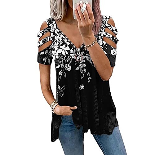 women's shirts hollow out short sleeve v neck zipper printed t-shirt loose fit casual tops (xxl, 1-black2)
women's shirts hollow out short sleeve v neck zipper printed t-shirt loose fit casual tops (xxl, 1-black2)