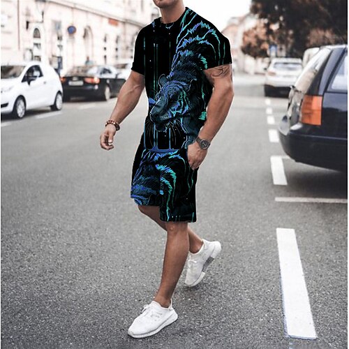 Herre Skjorte T-Shirt Jakkesæt Træningsdragt Tennistrøje Shorts og T-shirt sæt Grafisk Tiger Rund hals Plusstørrelser Afslappet Daglig Kortærmet 2 stk Tøj Sport Designer Basale Afslappet
Herre Skjorte T-Shirt Jakkesæt Træningsdragt Tennistrøje Shorts og T-shirt sæt Grafisk Tiger Rund hals Plusstørrelser Afslappet Daglig Kortærmet 2 stk Tøj Sport Designer Basale Afslappet