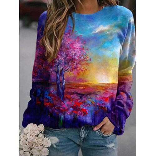 Women's Sweatshirt Pullover Casual Purple Graphic Round Neck Long Sleeve S M L XL XXL
Women's Sweatshirt Pullover Casual Purple Graphic Round Neck Long Sleeve S M L XL XXL