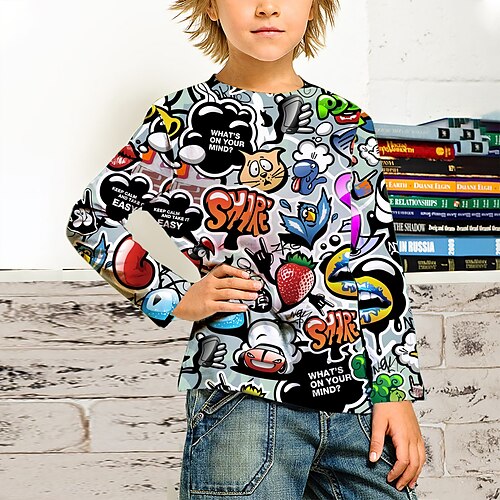 Kids Boys T shirt Animal 3D Print Long Sleeve Active 4-12 Years Fall Rainbow
Kids Boys T shirt Animal 3D Print Long Sleeve Active 4-12 Years Fall Rainbow