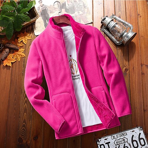 Women's Reversible Jacket Hiking Fleece Jacket Winter Outdoor Thermal Warm Windproof Fleece Lining Quick Dry Outerwear Winter Jacket Coat Skiing Ski / Snowboard Fishing Female-violet Female-tender
Women's Reversible Jacket Hiking Fleece Jacket Winter Outdoor Thermal Warm Windproof Fleece Lining Quick Dry Outerwear Winter Jacket Coat Skiing Ski / Snowboard Fishing Female-violet Female-tender