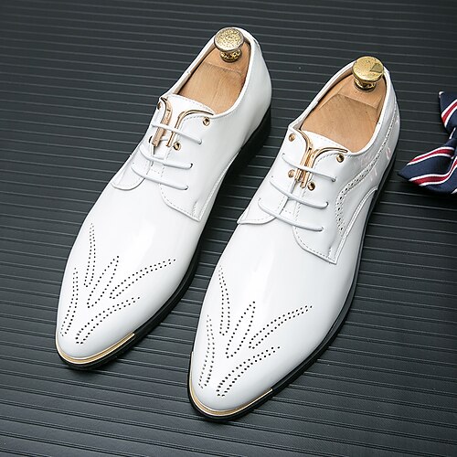 Men's Oxfords Brogue Printed Oxfords Dress Shoes Casual Daily PU Breathable Non-slipping Wear Proof White Black Spring
Men's Oxfords Brogue Printed Oxfords Dress Shoes Casual Daily PU Breathable Non-slipping Wear Proof White Black Spring
