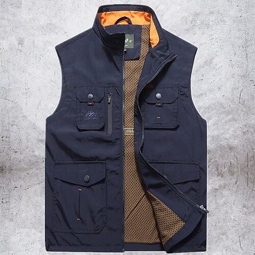 Men's Hiking Vest / Gilet Fishing Vest Sleeveless Jacket Coat Top Outdoor Quick Dry Lightweight Breathable Sweat wicking Autumn / Fall Spring ArmyGreen khaki Navy Blue Hunting Fishing Climbing
Men's Hiking Vest / Gilet Fishing Vest Sleeveless Jacket Coat Top Outdoor Quick Dry Lightweight Breathable Sweat wicking Autumn / Fall Spring ArmyGreen khaki Navy Blue Hunting Fishing Climbing