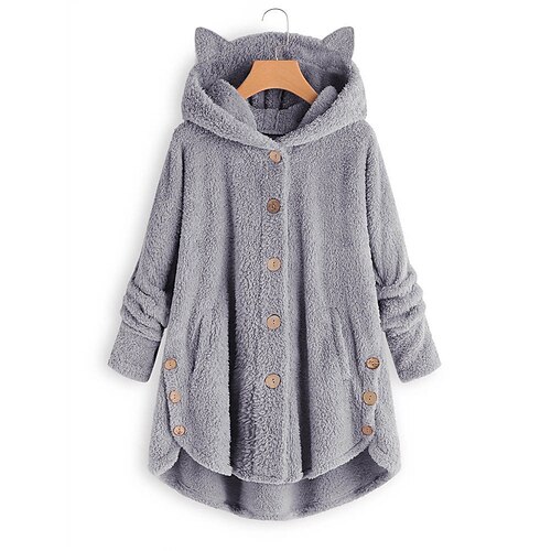 Women's Fleece Jacket Sherpa Fleece Teddy Button Pocket Green Blue Pink Solid Color Street Hoodie Long Sleeve Fleece S M L XL 2XL 3XL
Women's Fleece Jacket Sherpa Fleece Teddy Button Pocket Green Blue Pink Solid Color Street Hoodie Long Sleeve Fleece S M L XL 2XL 3XL