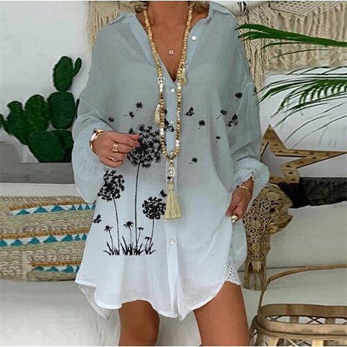 Women's Casual Dress Shift Dress Gray Long Sleeve Floral Button Winter Fall Autumn V Neck Winter Dress Fall Dress M L XL XXL 3XL
Women's Casual Dress Shift Dress Gray Long Sleeve Floral Button Winter Fall Autumn V Neck Winter Dress Fall Dress M L XL XXL 3XL