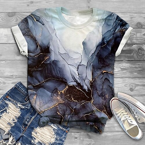 Dame Plus størrelse Toppe T-shirt Farvegradient Grafisk Trykt mønster Kortærmet Rund Hals Basale Klassisk Daglig Ferie Bomuldspandextrøje Forår Sommer Grøn Sort / Plusstørrelser / Plusstørrelser
Dame Plus størrelse Toppe T-shirt Farvegradient Grafisk Trykt mønster Kortærmet Rund Hals Basale Klassisk Daglig Ferie Bomuldspandextrøje Forår Sommer Grøn Sort / Plusstørrelser / Plusstørrelser