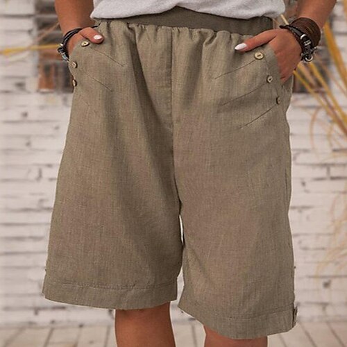 Women's Plus Size Curve Pants Pocket Plain Basic Daily Vacation High Midi Summer ArmyGreen White Black XL XXL XXXL 4XL / Cotton Blend
Women's Plus Size Curve Pants Pocket Plain Basic Daily Vacation High Midi Summer ArmyGreen White Black XL XXL XXXL 4XL / Cotton Blend