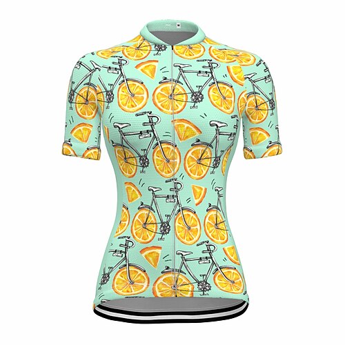 21Grams Women's Cycling Jersey Short Sleeve Bike Top with 3 Rear Pockets Mountain Bike MTB Road Bike Cycling Breathable Quick Dry Moisture Wicking Reflective Strips Green Fruit Polyester Spandex
21Grams Women's Cycling Jersey Short Sleeve Bike Top with 3 Rear Pockets Mountain Bike MTB Road Bike Cycling Breathable Quick Dry Moisture Wicking Reflective Strips Green Fruit Polyester Spandex