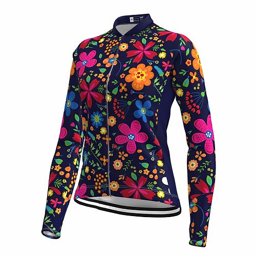 21Grams Women's Cycling Jersey Long Sleeve Bike Top with 3 Rear Pockets Mountain Bike MTB Road Bike Cycling Breathable Quick Dry Moisture Wicking Reflective Strips Dark Navy Floral Botanical
21Grams Women's Cycling Jersey Long Sleeve Bike Top with 3 Rear Pockets Mountain Bike MTB Road Bike Cycling Breathable Quick Dry Moisture Wicking Reflective Strips Dark Navy Floral Botanical