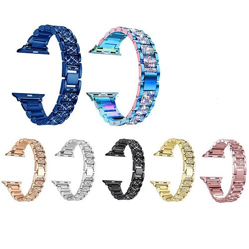1 pcs Smart Watch Band for Apple iWatch Series 7 / SE / 6/5/4/3/2/1 38/40/41mm 42/44/45mm Stainless Steel Smartwatch Strap Diamond Luxury Bling Diamond Metal Band Jewelry Bracelet Replacement
1 pcs Smart Watch Band for Apple iWatch Series 7 / SE / 6/5/4/3/2/1 38/40/41mm 42/44/45mm Stainless Steel Smartwatch Strap Diamond Luxury Bling Diamond Metal Band Jewelry Bracelet Replacement