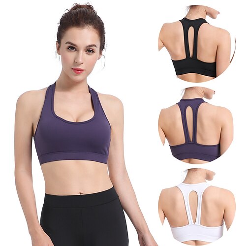 Women's Scoop Neck Sports Bra Medium Support Summer Cross Back Solid Color White Black Spandex Yoga Fitness Gym Workout Bra Top Sleeveless Sport Activewear Quick Dry Moisture Wicking Breathable
Women's Scoop Neck Sports Bra Medium Support Summer Cross Back Solid Color White Black Spandex Yoga Fitness Gym Workout Bra Top Sleeveless Sport Activewear Quick Dry Moisture Wicking Breathable