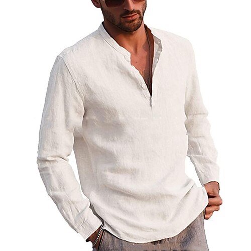 Men's Shirt Solid Color Henley Street Daily Button-Down Long Sleeve Tops Casual Comfortable Light Yellow Green White
Men's Shirt Solid Color Henley Street Daily Button-Down Long Sleeve Tops Casual Comfortable Light Yellow Green White