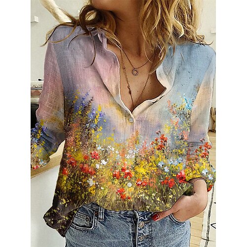 Chemise Chemisier Femme Jaune Graphic Floral Bouton Imprimer manche longue Vacances Fin de semaine Vêtement de rue Décontractées Col de Chemise Normal Standard Fleur S
Chemise Chemisier Femme Jaune Graphic Floral Bouton Imprimer manche longue Vacances Fin de semaine Vêtement de rue Décontractées Col de Chemise Normal Standard Fleur S