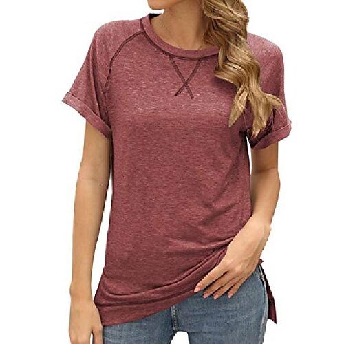 womens t shirts cotton short sleeves t-shirt summer crew neck t shirts casual summer tops loose tee shirts basic t shirt brick red
womens t shirts cotton short sleeves t-shirt summer crew neck t shirts casual summer tops loose tee shirts basic t shirt brick red