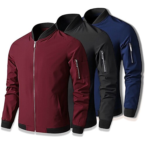 Men's Bomber Jacket Hiking Windbreaker Military Tactical Jacket Outdoor Thermal Warm Windproof Quick Dry Lightweight Outerwear Coat Top Skiing Ski / Snowboard Fishing Blue Black Red / Breathable
Men's Bomber Jacket Hiking Windbreaker Military Tactical Jacket Outdoor Thermal Warm Windproof Quick Dry Lightweight Outerwear Coat Top Skiing Ski / Snowboard Fishing Blue Black Red / Breathable