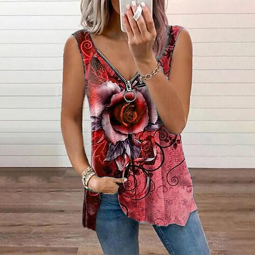 Women's Blouse Camis Green Purple Red Floral Print Sleeveless Daily Basic V Neck Regular S
Women's Blouse Camis Green Purple Red Floral Print Sleeveless Daily Basic V Neck Regular S