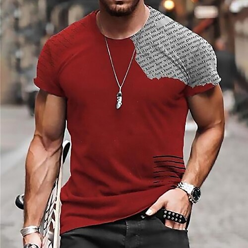 Men's Unisex T shirt Tee Shirt Tee Letter Graphic Prints Crew Neck Red 3D Print Daily Holiday Short Sleeve Print Clothing Apparel Designer Casual Big and Tall / Summer / Summer
Men's Unisex T shirt Tee Shirt Tee Letter Graphic Prints Crew Neck Red 3D Print Daily Holiday Short Sleeve Print Clothing Apparel Designer Casual Big and Tall / Summer / Summer