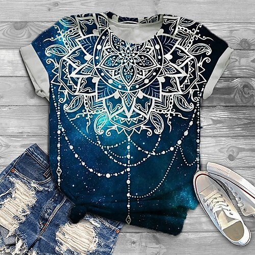 Dame Plus størrelse Toppe T-shirt Blomstret Grafisk Trykt mønster Kortærmet Rund Hals Basale Daglig Ferie Bomuldspandextrøje Forår Sommer Grøn Blå / Plusstørrelser / Plusstørrelser
Dame Plus størrelse Toppe T-shirt Blomstret Grafisk Trykt mønster Kortærmet Rund Hals Basale Daglig Ferie Bomuldspandextrøje Forår Sommer Grøn Blå / Plusstørrelser / Plusstørrelser