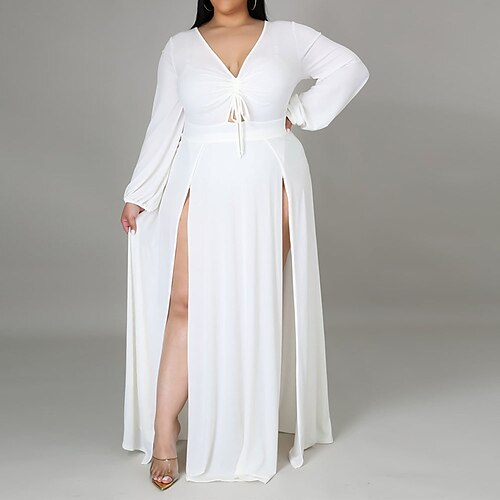 abito da festa taglie forti da donna tinta unita scollo a V spacco manica lunga primavera autunno elegante elegante sexy maxi abito lungo da festa vestito da festa
abito da festa taglie forti da donna tinta unita scollo a V spacco manica lunga primavera autunno elegante elegante sexy maxi abito lungo da festa vestito da festa