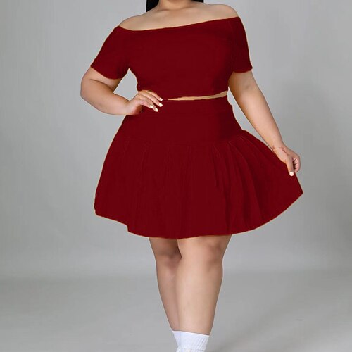 Women's Plus Size Two Piece Dress Solid Color Wide collar Short Sleeve Spring Summer Casual Sexy Short Mini Dress Causal Daily Dress / Slim
Women's Plus Size Two Piece Dress Solid Color Wide collar Short Sleeve Spring Summer Casual Sexy Short Mini Dress Causal Daily Dress / Slim