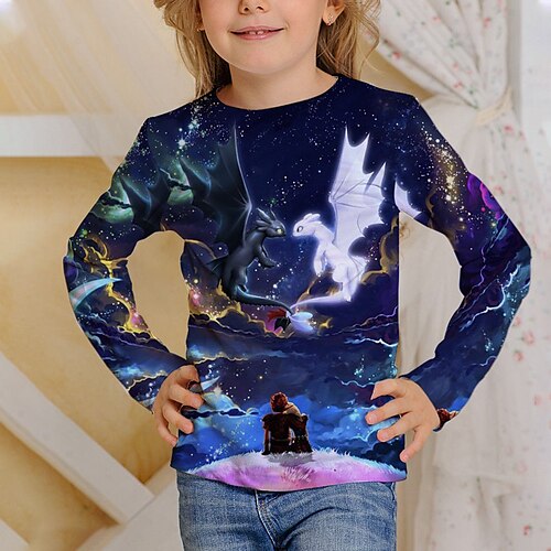 Børn Pige T-shirt Tegneserie Skole 3D-udskrivning Langærmet Aktiv 4-12 år Efterår Blå
Børn Pige T-shirt Tegneserie Skole 3D-udskrivning Langærmet Aktiv 4-12 år Efterår Blå