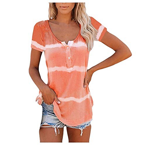 t skjorte for kvinner, sommer fasion kort ermet rund hals tunika casual ensfarget t skjorte topper (oransje, medium)
t skjorte for kvinner, sommer fasion kort ermet rund hals tunika casual ensfarget t skjorte topper (oransje, medium)