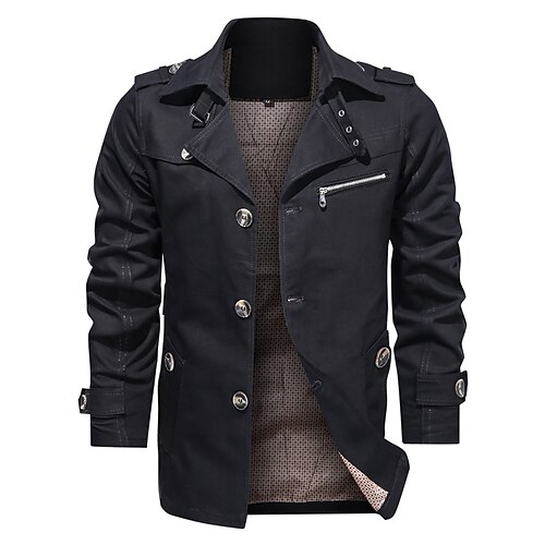 Men's Winter Jacket Winter Coat Casual Jacket Windproof Warm Street Daily Holiday Zipper Turndown Streetwear Casual Jacket Outerwear Solid Color Pocket Retro Blue Khaki Army Green / Long Sleeve
Men's Winter Jacket Winter Coat Casual Jacket Windproof Warm Street Daily Holiday Zipper Turndown Streetwear Casual Jacket Outerwear Solid Color Pocket Retro Blue Khaki Army Green / Long Sleeve