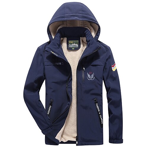 Men's Hiking Windbreaker Military Tactical Jacket Hiking Fleece Jacket Winter Outdoor Thermal Warm Windproof Fleece Lining Quick Dry Outerwear Winter Jacket Coat Skiing Ski / Snowboard Fishing Black
Men's Hiking Windbreaker Military Tactical Jacket Hiking Fleece Jacket Winter Outdoor Thermal Warm Windproof Fleece Lining Quick Dry Outerwear Winter Jacket Coat Skiing Ski / Snowboard Fishing Black