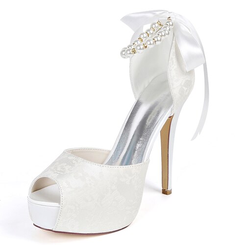 Women's Wedding Shoes Wedding Ankle Strap Heels Wedding Heels Wedding Sandals Bridal Shoes Pearl Ribbon Tie Stiletto Heel Peep Toe Lace Lace-up Floral Light Purple Ivory White
Women's Wedding Shoes Wedding Ankle Strap Heels Wedding Heels Wedding Sandals Bridal Shoes Pearl Ribbon Tie Stiletto Heel Peep Toe Lace Lace-up Floral Light Purple Ivory White