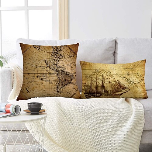 World Map Double Side Cushion Cover 2PC Soft Decorative Square Throw Pillow Cover Cushion Case Pillowcase for Bedroom Livingroom Superior Quality Machine Washable Outdoor Indoor Cushion for Sofa Couch Bed Chair
World Map Double Side Cushion Cover 2PC Soft Decorative Square Throw Pillow Cover Cushion Case Pillowcase for Bedroom Livingroom Superior Quality Machine Washable Outdoor Indoor Cushion for Sofa Couch Bed Chair