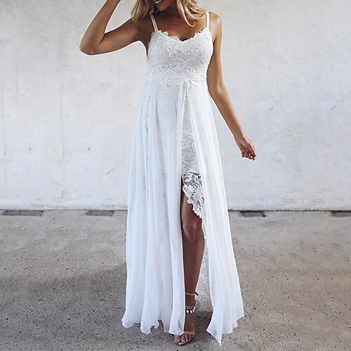Women's Party Dress Lace Dress Swing Dress Long Dress Maxi Dress White Sleeveless Pure Color Lace Spring Summer V Neck Party S M L XL 2XL 3XL
Women's Party Dress Lace Dress Swing Dress Long Dress Maxi Dress White Sleeveless Pure Color Lace Spring Summer V Neck Party S M L XL 2XL 3XL